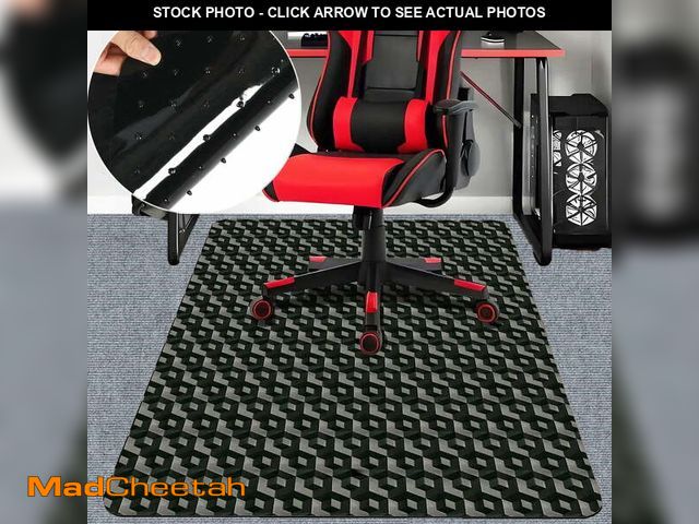 Lot 74-14260983 - Petoto 36'' x 48'' Office Chair Mat for Carpet, Computer Desk Floor Mat with Nails, Heavy Duty PVC P...