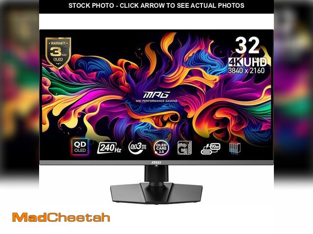Lot 74-14318635 - msi MPG 321URX QD-OLED, 32" 4K UHD Quantum Dot OLED Gaming Monitor, 3840 x 2160, 0.03ms, 240Hz, True...