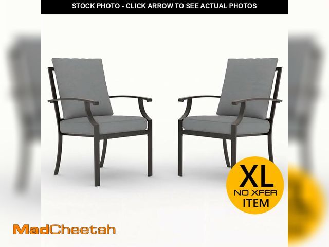 Lot 74-14439803 - ALAULM Iron Dining Chairs Set Set of 6 Stackable Brownish Black Iron Frame Stationary Dining Chair w...