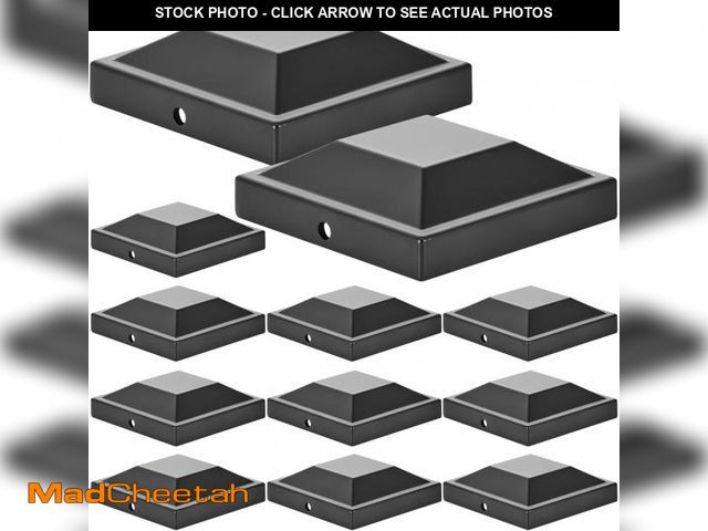 Lot 74-12305838 - Dunzy 6 Pack Aluminum 3" x 3" Heavy Duty Post Caps for Actual 3" x 3" Metal Wood Fence Deck Corridor...