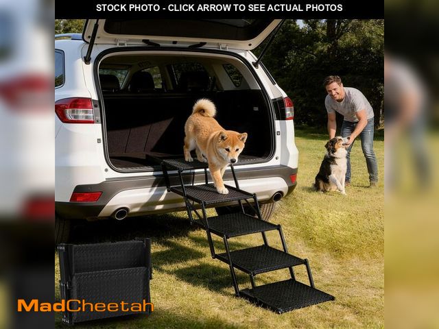 Lot 74-14274680 - Zendova Dog Stairs for Car - Foldable 5-Step Non-Slip Pet Stairs for Home, Lightweight Dog Steps for...