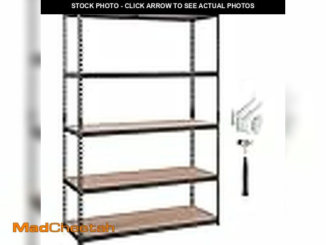 Lot 74-12586067 - Huluwat 5-Tier Heavy Duty Steel Adjustable Garage Storage Shelving Unit in Black (47.2 in. W x 78 in...