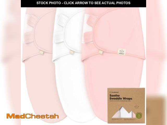 Lot 74-14205422 - 3-Pack Organic Baby Swaddle Sleep Sacks - Swaddles for Newborns, Infant 0-3 Months, Baby Girls, Boys...