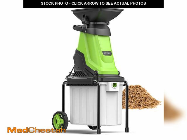 Lot 74-13656794 - Steelite Heavy-Duty Electric Wood Chipper Shredder,120V 15-Amp Corded Leaf Mulcher with 50L Collecti...