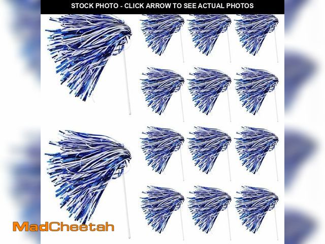 Lot 74-12704973 - PullCrease 20 Pcs School Spirit Shakers Bulk, Cheerleader Pom Poms for Adults Sports Team Party Danc...