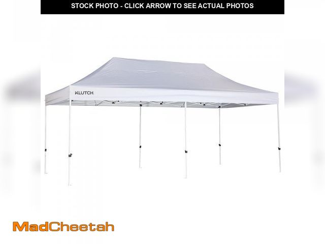 Lot 74-11970873 - (FRAME ONLY) Klutch Canopy Tent 10ft. x 20ft., Commercial Strength, Powder-Coated Steel Frame, 6 Tel...
