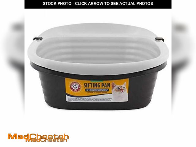 Lot 74-12030016 - Arm &amp; Hammer Large Sifting Litter Box Scoop Free Cat Litter Tray with Microban, Made in USA - UN...