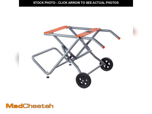 Lot 74-14254733 - VEVOR Portable Table Saw Stand 350 lbs. Load Capacity Rolling Foldable Table Saw Table with 8 in. Ru...
