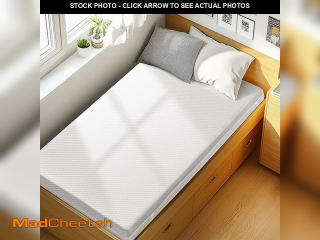 Lot 74-12428774 - PERLECARE 4 Inch Gel Memory Foam Mattress Topper, Twin, Premium Soft, Removable &amp; Washable, Cert...