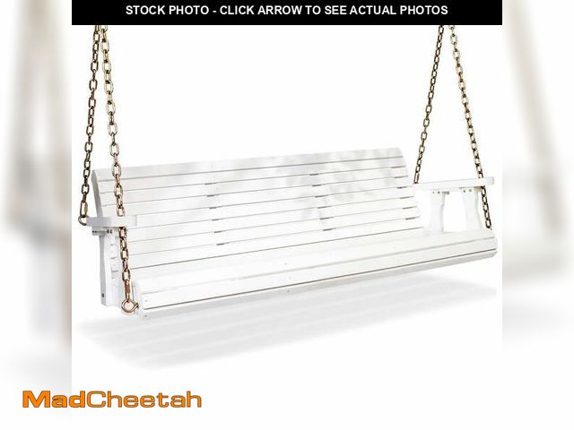 Lot 74-14324732 - (MISSING HARDWARE)(SOME DAMAGE)  Zimtown Patio Wooden Porch Swing Swing Chair Bench Heavy Duty 880lb...