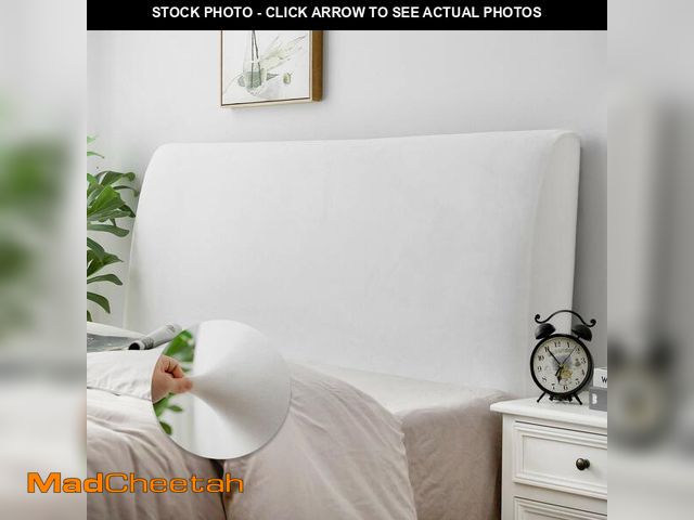 Lot 74-13624138 - DUJUIKE Headboard Covers, Stretch Bed Head Board Slipcover, Dustproof Protector Cover for Linen Fabr...