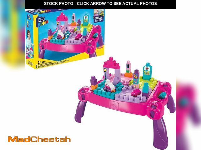 Lot 74-13382440 - MEGA BLOKS First Builders Toddler Blocks Toy, Build ÃÂ¢Ã¢âÂ¬ÃÅn Learn Portable Activity Table w...