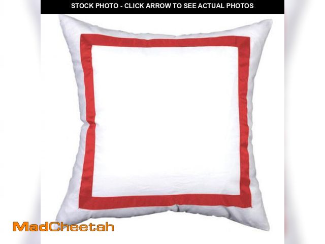 Lot 74-12418862 - Darby Home Co Thrapst Sham KX2968 Color: White / Red, Size: Euro 24"x24" - UNUSED
