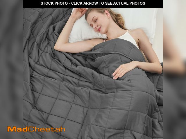 Lot 74-12979662 - Weighted Blanket for Adults 15lbs, 60"x80", Queen Size Cooling Heavy Throw Blanket for 120-160lbs, M...