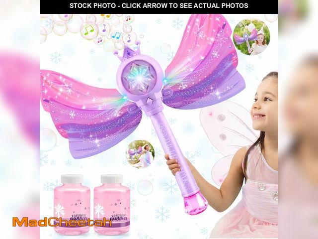 Lot 74-13622841 - Britik Bubble Wands for Kids Girls - LED Light &amp; Music Bubble Machine: 3 AA Batteries &amp; 2 Bu...