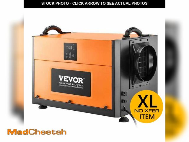 Lot 74-12920638 - *RUSTY* VEVOR 156 Pt. 2300 sq. ft. Commercial Dehumidifier with Drain Hose, in. Orange Portable Craw...