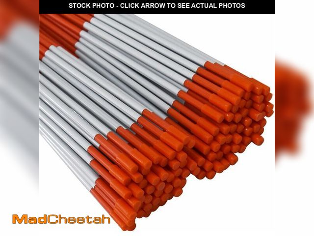 Lot 74-13040091 - Driveway Markers Snow Stakes 48 Inches Long 5/16-Inch Dia Orange Reflective Markers Pack of 100 - UN...