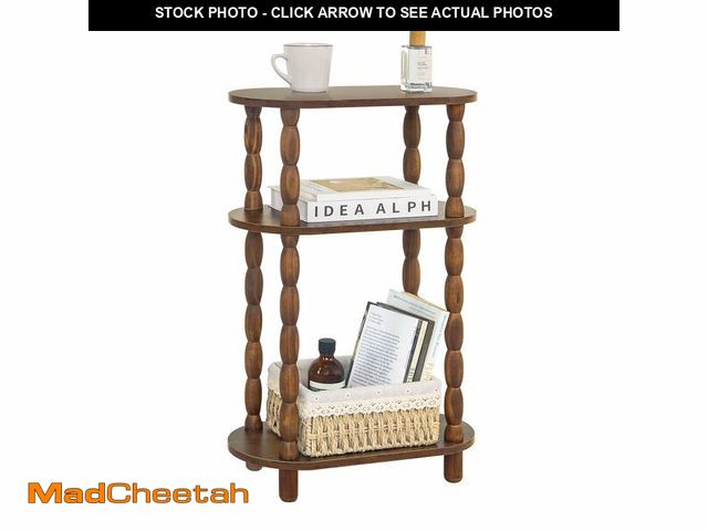 Lot 74-13545730 - MaxSmeo Small Narrow Side Table, 3-Tier Narrow End Table with Storage, Skinny Side Table Nightstand ...