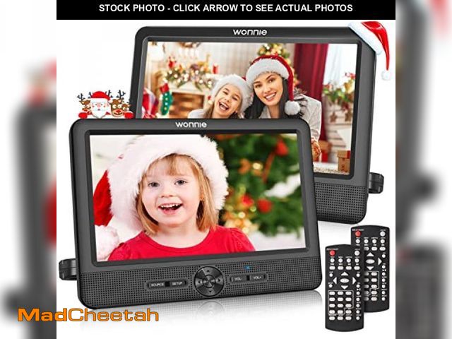 Lot 74-11559036 - WONNIE 10 Inch Car DVD Players, Portable DVD Player Dual Screen Play Two Different or The Same Movie...