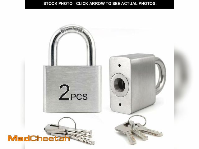 Lot 74-13962455 - LanuBe 304 Stainless Steel Keyed Alike Marine Padlocks for Outdoor use, 1-9/16 inch Wide Body, Stain...