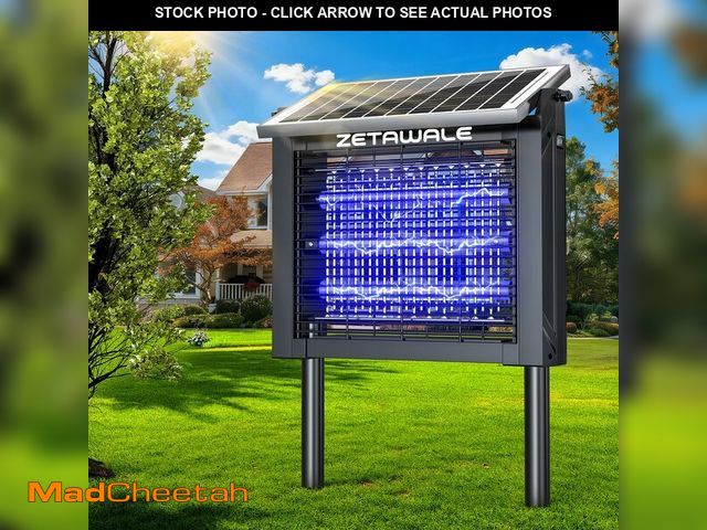 Lot 74-13956444 - ZETAWALE Solar Bug Zapper Outdoor Mosquitos Zapper Solar Powered Bug Zapper Outdoor Camping Fly Cont...