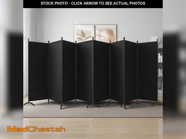 Lot 74-12419005 - 8 Panel Room Divider, Folding Privacy Panel Screens for Office Home Dorm Separation, Freestanding Pa...