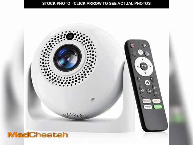 Lot 74-12703612 - Mini Projector with WiFi and Bluetooth Auto Focus &amp; Vertical Keystone Smart Portable Projector A...