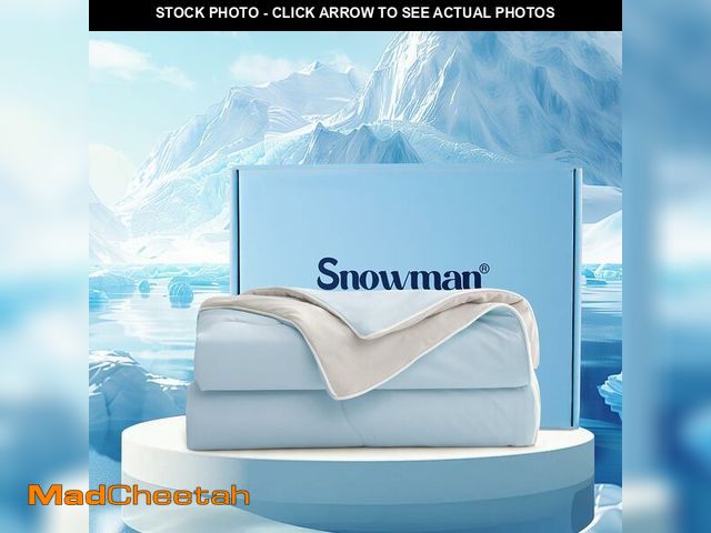 Lot 74-13710554 - SNOWMAN Cooling Comforter Queen Size Double-Sided, Soft Cooling Blanket for Hot Sleepers, Cold Touch...
