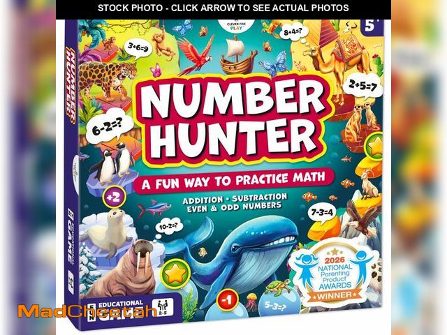 Lot 74-14058065 - Clever Fox Play Number Hunter Math Board Game Ã¢â¬â Addition &amp; Subtraction Math Game for Kids...