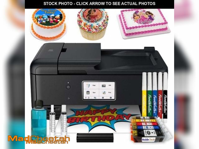 Lot 74-11958731 - Edible Cake Topper Wireless Printer with Sugar Frosting Sheets Edible Markers Edible Ink Cartridges ...