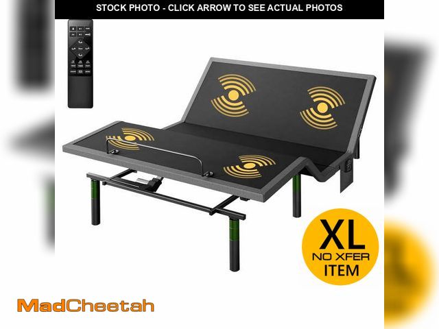 Lot 74-14311432 - CHITOOMA Electric Adjustable Bed Frame Full with Massage (4 Modes &amp; 3 Intensities), Wireless Rem...