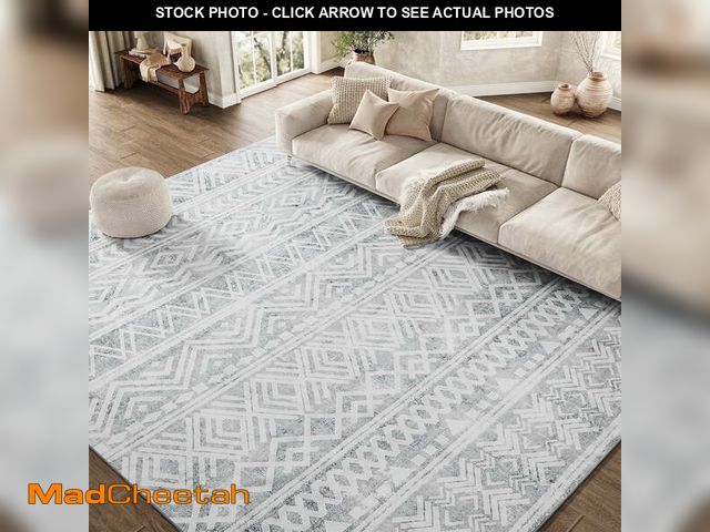 Lot 74-14350291 - SIXHOME 9'x12' Area Rugs for Living Room Washable Rugs Boho Large Area Rug Modern Geometric Neutral ...