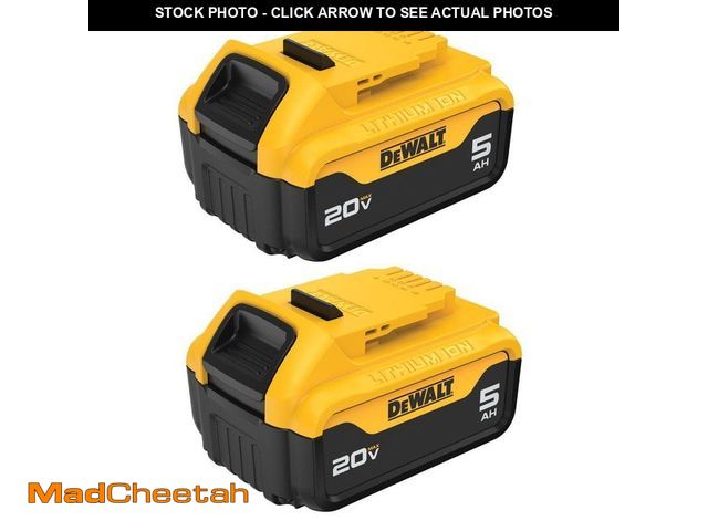 Lot 74-13135133 - DEWALT 20V MAX Lithium-Ion 5.0Ah Battery (2-Pack) - UNUSED