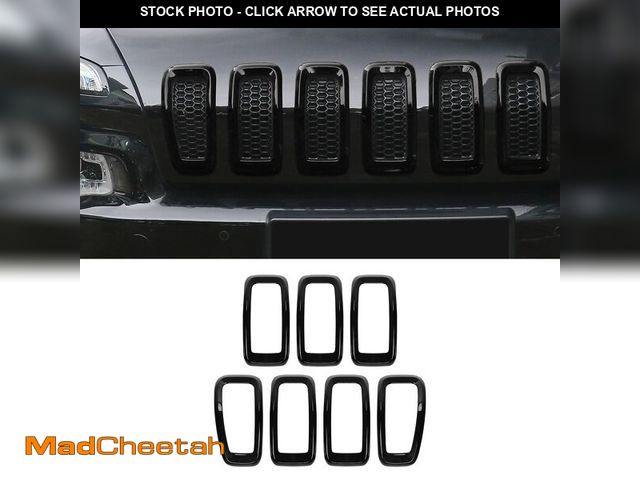 Lot 74-12972277 - Front Grill Inserts Grille Cover Trim for 2014-2018 Jeep Cherokee (black) - UNUSED