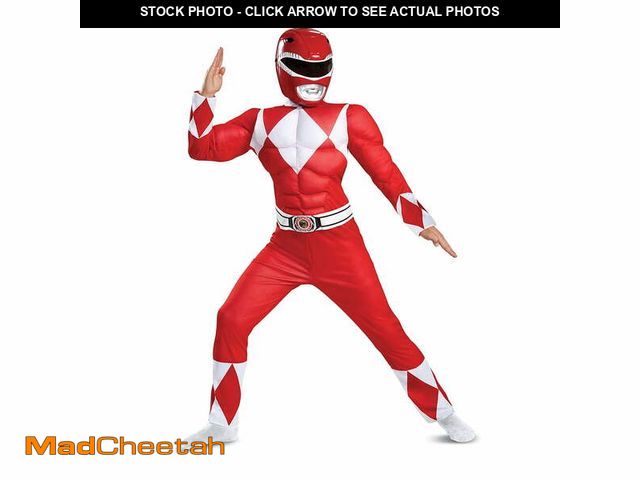 Lot 74-12555944 - Power Rangers - Mighty Morphin Red Ranger Costume for Children, Boys M (8) - UNUSED
