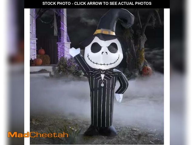 Lot 74-12778611 - Gemmy Disney Nightmare Jack Skellington WEARING WITCH HAT Inflatable - 3.5â NEW - UNUSED