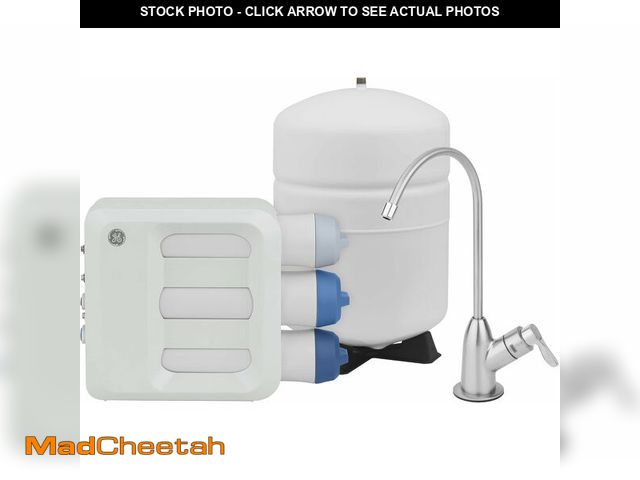 Lot 74-12827818 - GE 3 Stage Reverse Osmosis Under Sink Water Filtration System with Faucet, Reduces Lead, Chlorine, A...