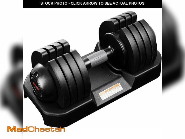 Lot 74-13072293 - ALTLER 52LBS Adjustable Dumbbells Premium Rubber Coated Dumbbell Set with Secure Locking Mechanism f...