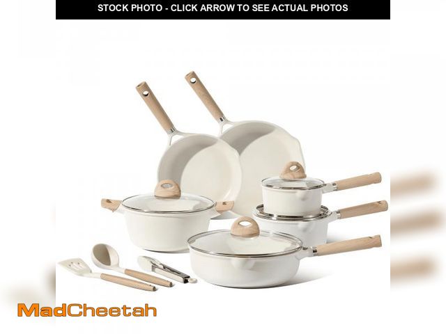 Lot 74-12527754 - Carote Nonstick Pots and Pans Set, 13 Pieces Kitchen Cookware Sets Compatible for All Stoves, White ...