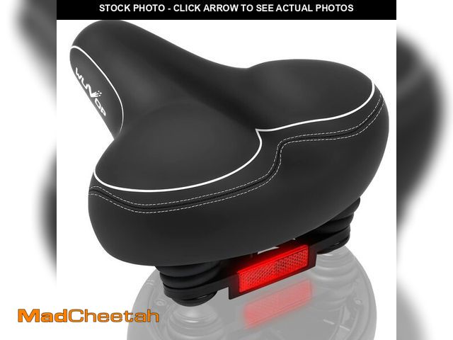 Lot 74-13718411 - Oversized Bike Seat, Wide Bicycle Seat for Women Men Comfort, Universal Waterproof Bike Saddle Repla...