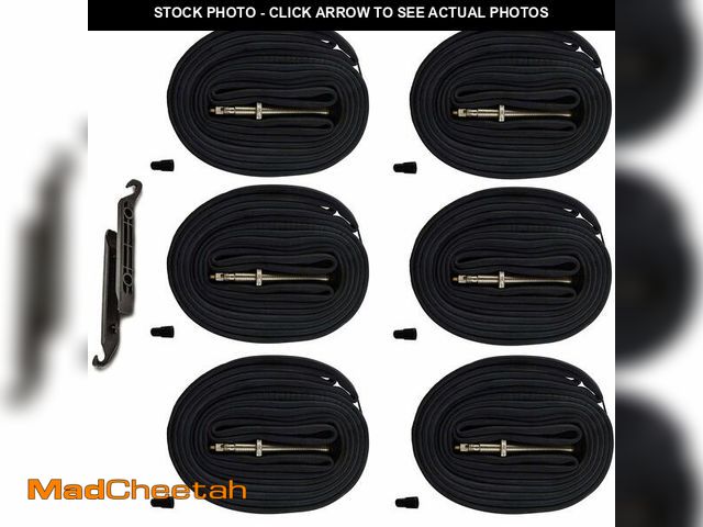 Lot 74-14143050 - (6-Pack) AR-PRO 28" 700x20-25c Replacement Road Bike Inner Tubes with 60mm Presta Valves and Free 2 ...