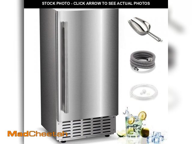 Lot 74-12145693 - COWSAR 15 in. W 66 lb. Nugget Ice Freestanding or Under-counter Commercial Ice Maker in Stainless St...