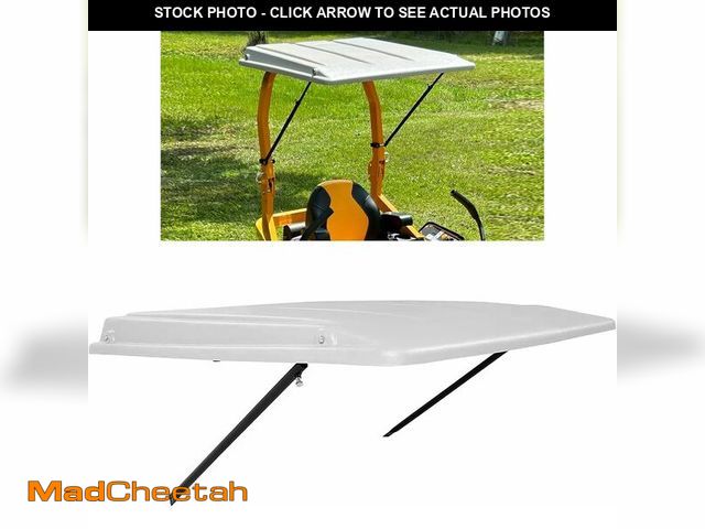 Lot 74-13071734 - ECOTRIC Lawn Tractor Sun Shade, Top Canopy Compatible with John Deere Tractors with ROPS, White Sun ...