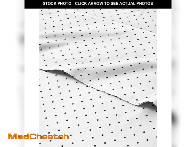 Lot 74-13948034 - Blue Polka Dots Bed Sheet Set Ã¢â¬â 1 Flat &amp; 1 Fitted Sheet &amp; 2 Pillowcases w/ Deep Pocke...