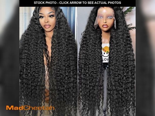 Lot 74-12500746 - GHOLE 40 Inch Human Hair Wig 250 Density HD Lace Front Wigs Human Hair 13x6 Deep Wave Lace Front Wig...