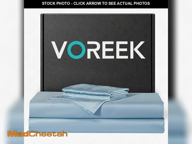 Lot 74-14213481 - Silver Infused Bed Sheets - 20% Silk Ultra-Soft Temperature-Regulating Fabric with Self-Cleaning tha...