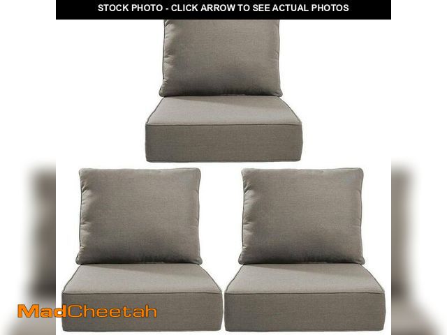 Lot 74-12787644 - Opohoro 22 in. W x 24 in. D x 6 in. T 6-Piece Water and Fade Resistant Outdoor Lounge Chair Replacem...