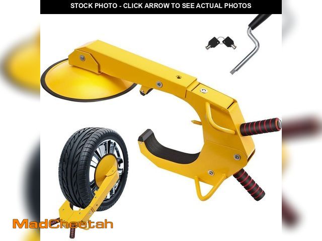 Lot 74-13778964 - SKYSHALO Wheel Lock Clamp 1-Pack Trailer Wheel Lock Heavy-Duty Anti Theft Tire Lock Adjustable Tire ...