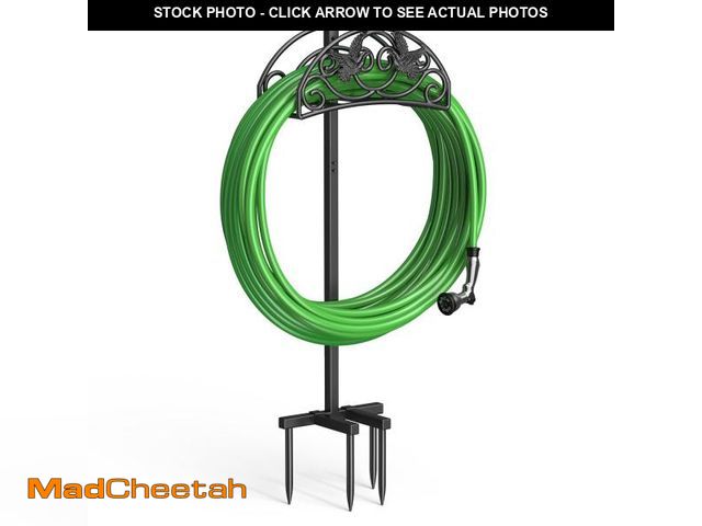 Lot 74-12308738 - Keten Garden Hose Holder, Detachable Metal Water Hose Holder Stand, Heavy Duty Freestanding Garden H...