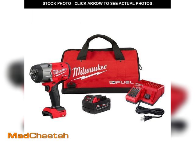 Lot 74-14073955 - M18 FUEL 18V Lithium-Ion Brushless Cordless 1/2 in. Impact Wrench w/Friction Ring Kit w/One 5.0 Ah B...